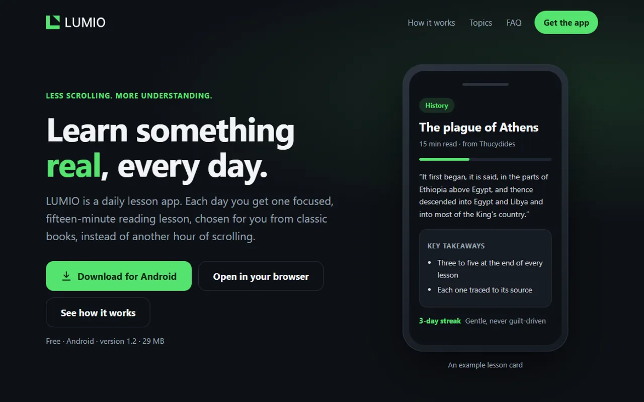 LUMIO — project screenshot by Abdullah Shahzad