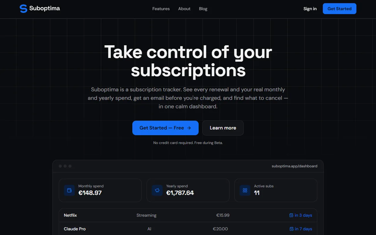 Suboptima — project screenshot by Abdullah Shahzad