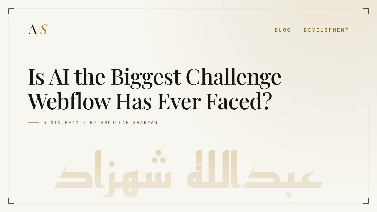 Is AI the Biggest Challenge Webflow Has Ever Faced?