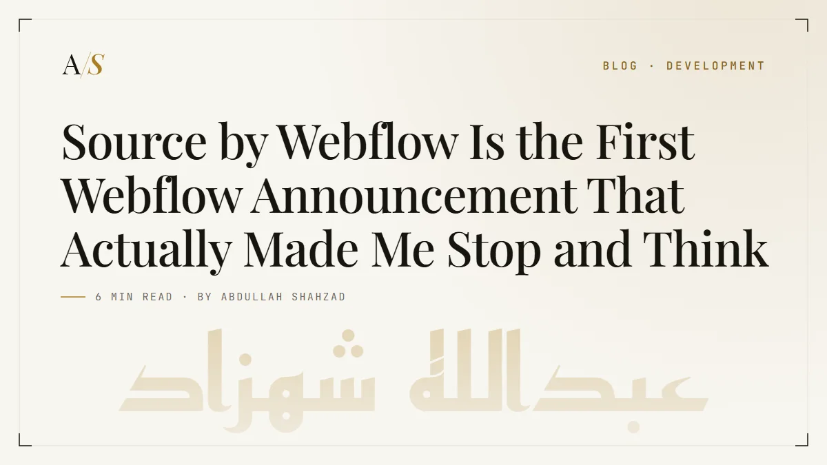 Source by Webflow Is the First Webflow Announcement That Actually Made Me Stop and Think